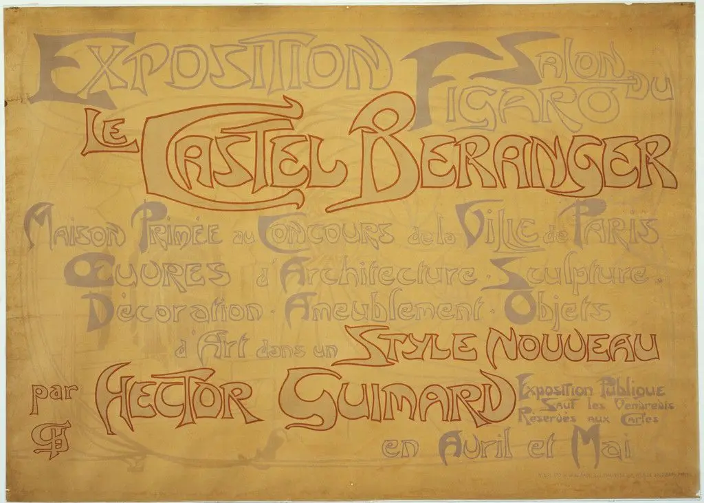 Le Castel Béranger (Poster for an Exposition at Salon du Figaro, Paris) by Hector Guimard