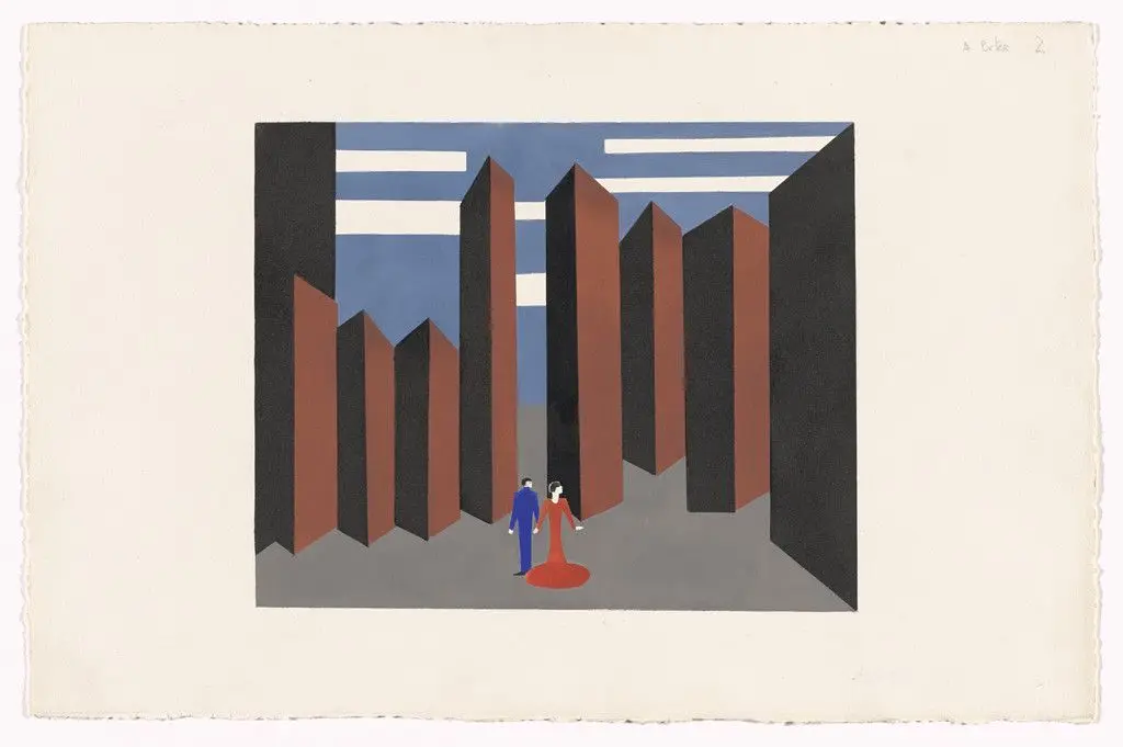 Othello, Act Two (Othello, Acte second) from Alexandra Exter: Stage Sets (Alexandra Exter: Décors de théâtre) by Alexandra Exter