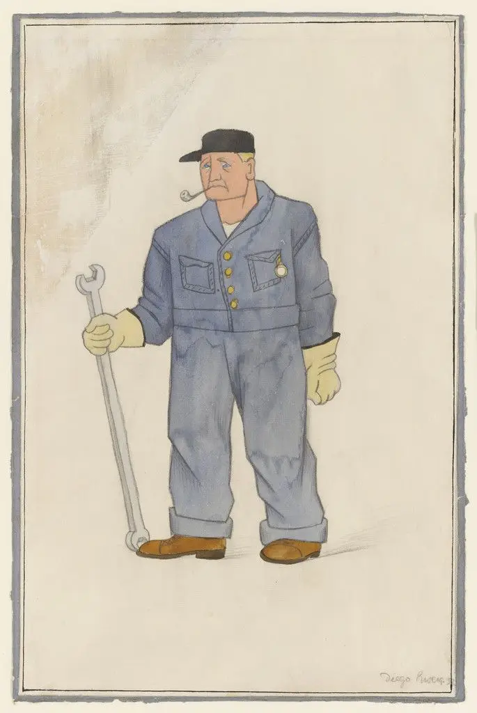 Workman. Costume design for the ballet H.P. (Horsepower) by Diego Rivera