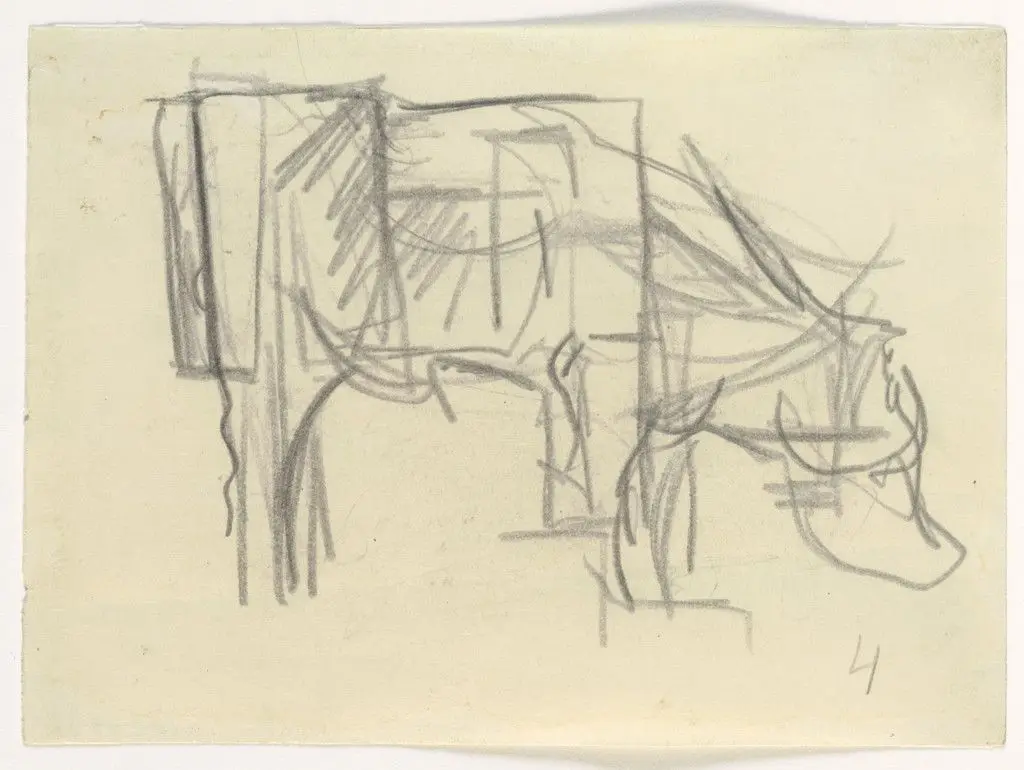 Study for Composition VIII (The Cow) by Theo van Doesburg