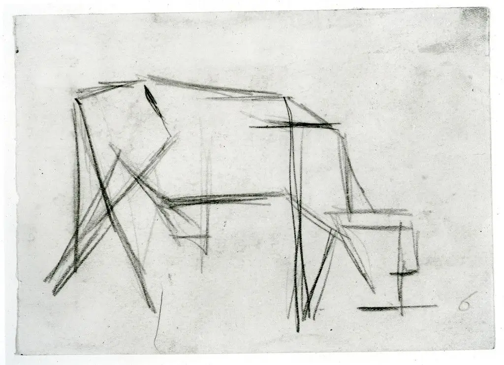 Study for Composition VIII (The Cow) by Theo van Doesburg