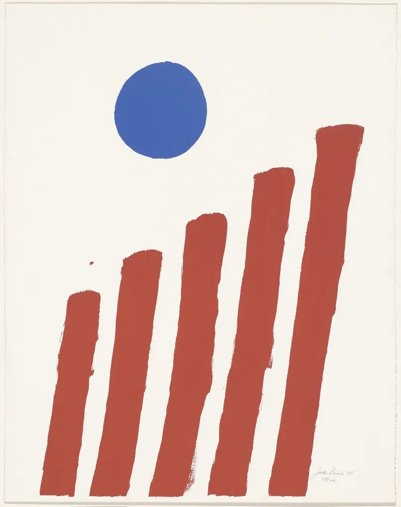 Red Stripes - New York from the portfolio Five Colour Prints by Jack Bush