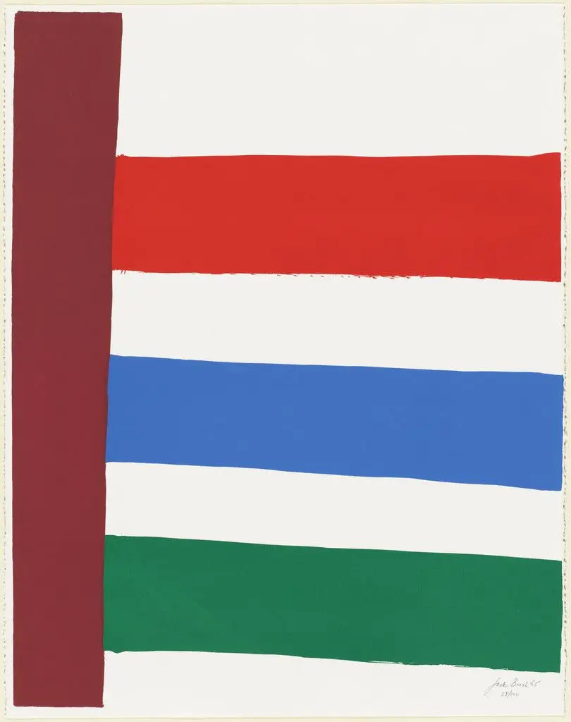 Stripes to the Right from the portfolio Five Colour Prints by Jack Bush