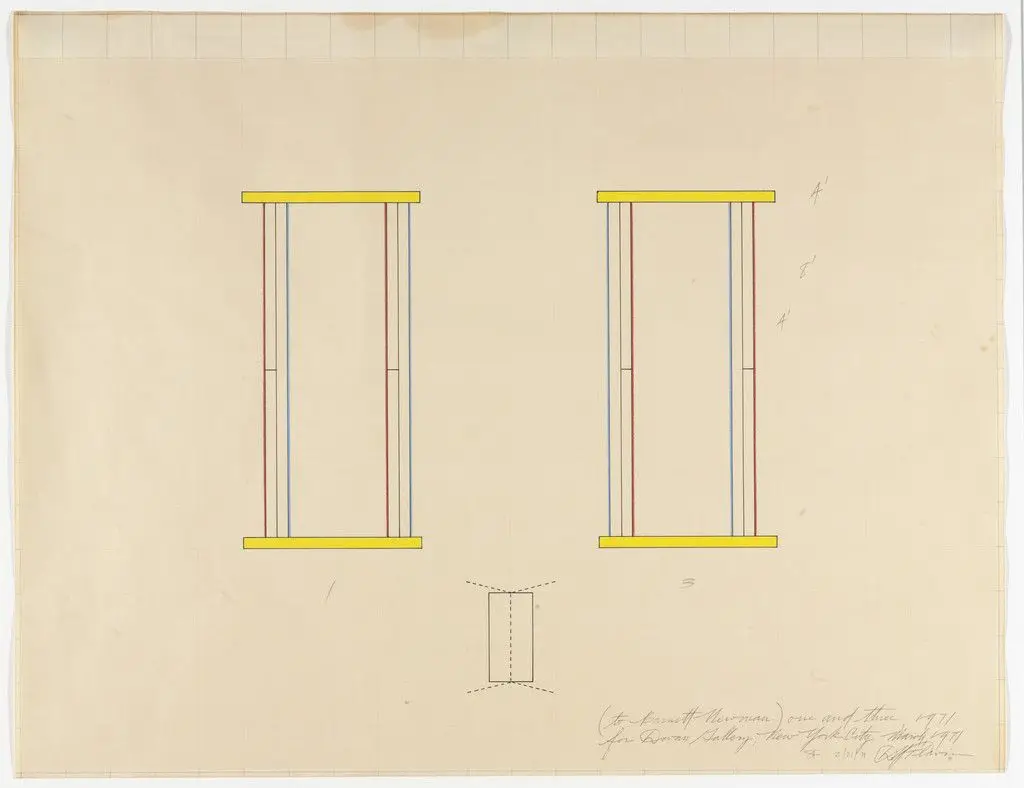 Untitled (to Barnett Newman) one and three by Dan Flavin