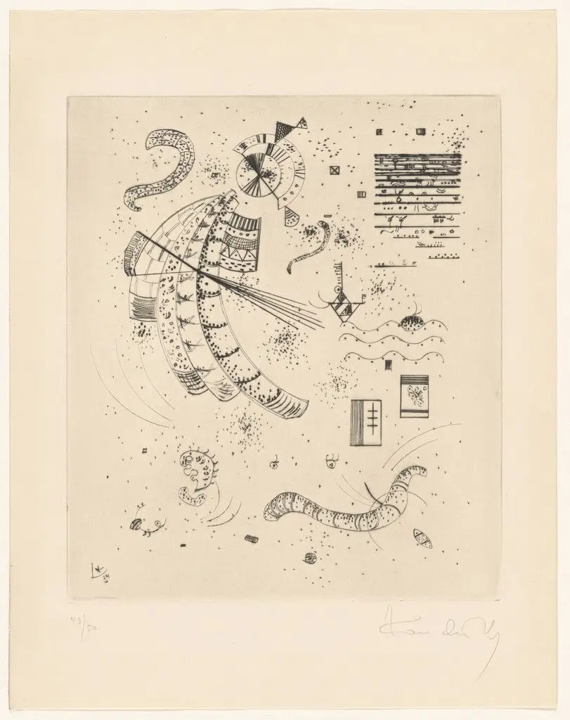Plate (folio 25) from 23 Gravures by Vasily Kandinsky