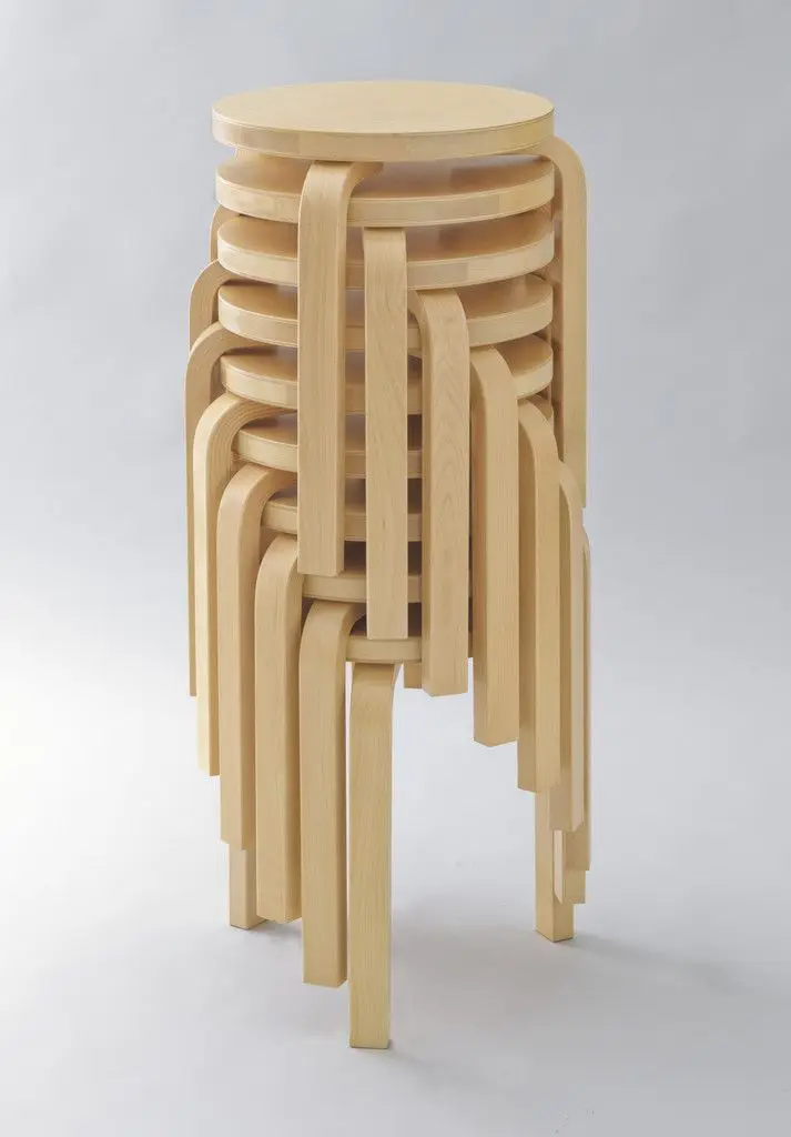 Stacking Stools (model 60) by Alvar Aalto