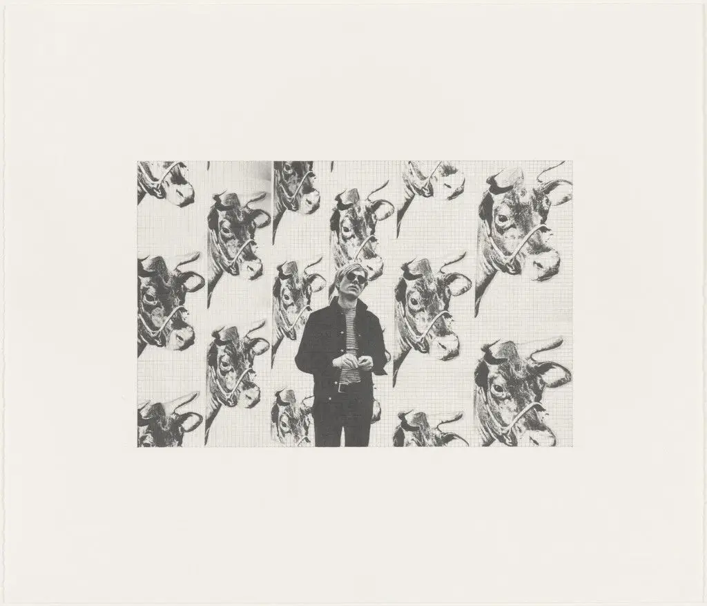Andy Warhol with Cows by Dan Fischer