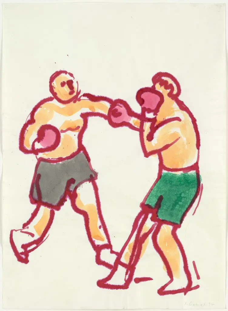Untitled No. 1063 (two boxers) by Ingeborg Gabriel