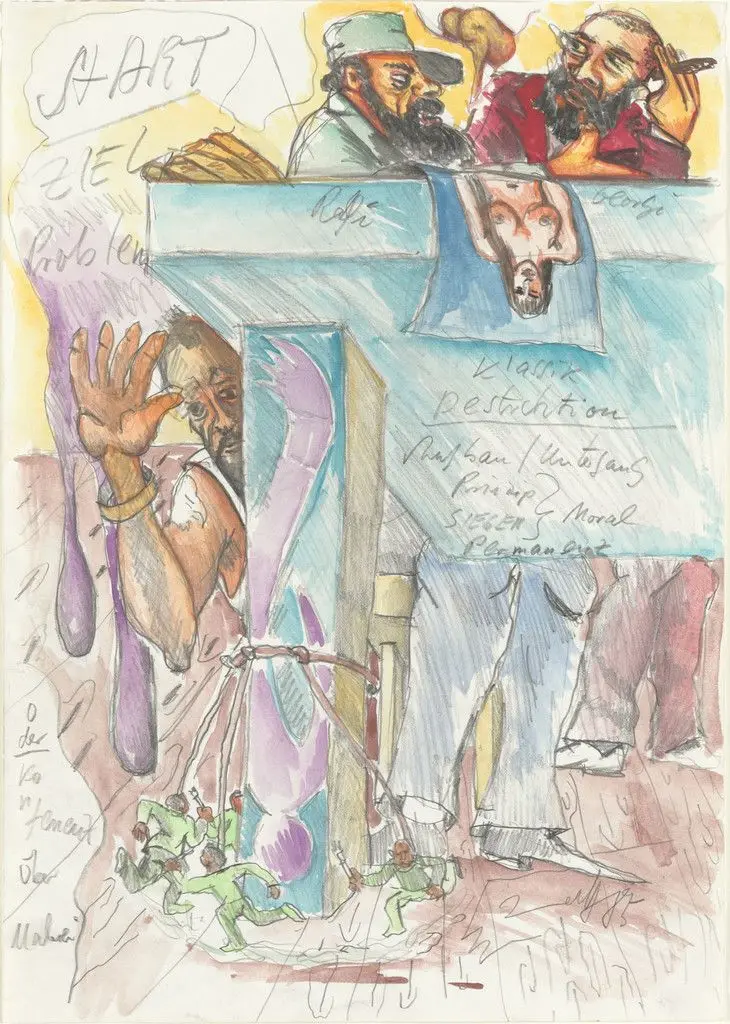 Start Ziel Problem oder Konferenz über Malerei by Jörg Immendorff