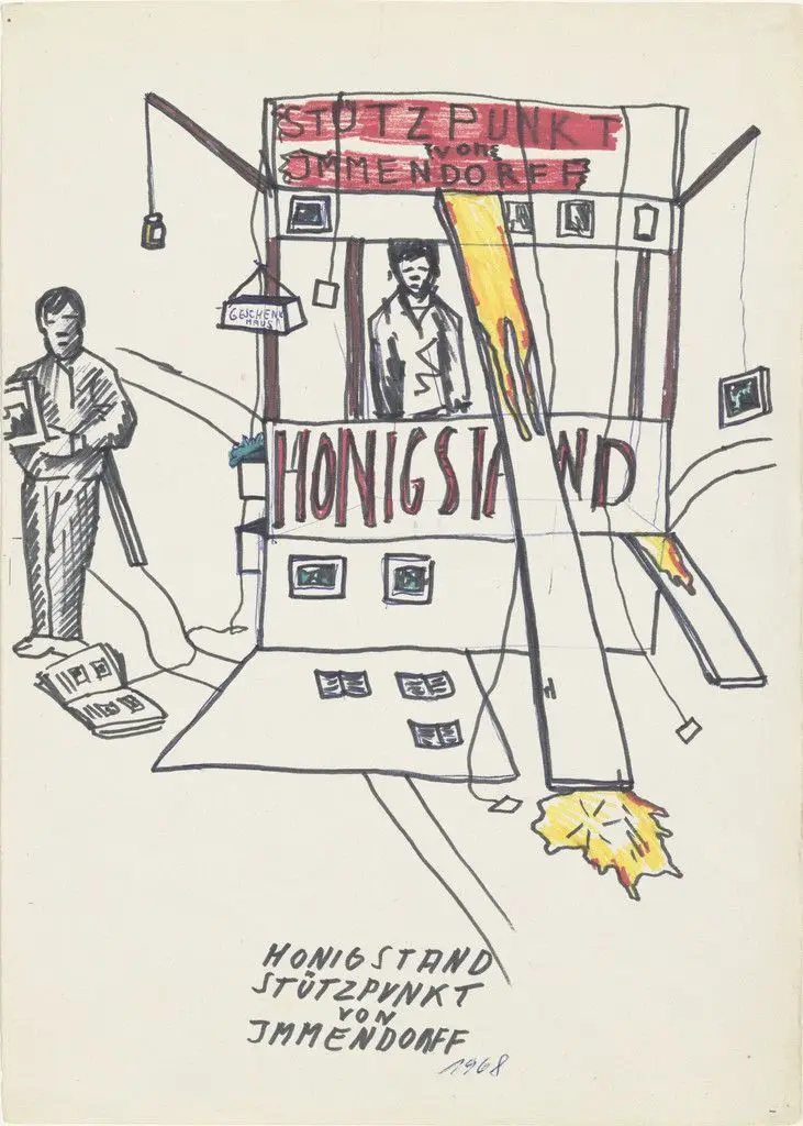 Honigstand. Stützpunkt von Immendorff by Jörg Immendorff