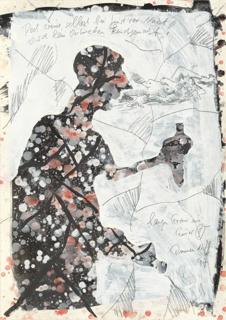 Lange Frau im Eimer II by Jörg Immendorff