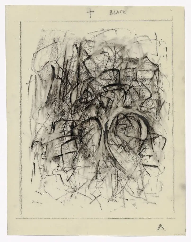 Preparatory drawing for In Memory of My Feelings by Joan Mitchell