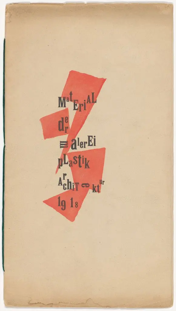 Front cover from Material der Malerei Plastik Architektur by Raoul Hausmann