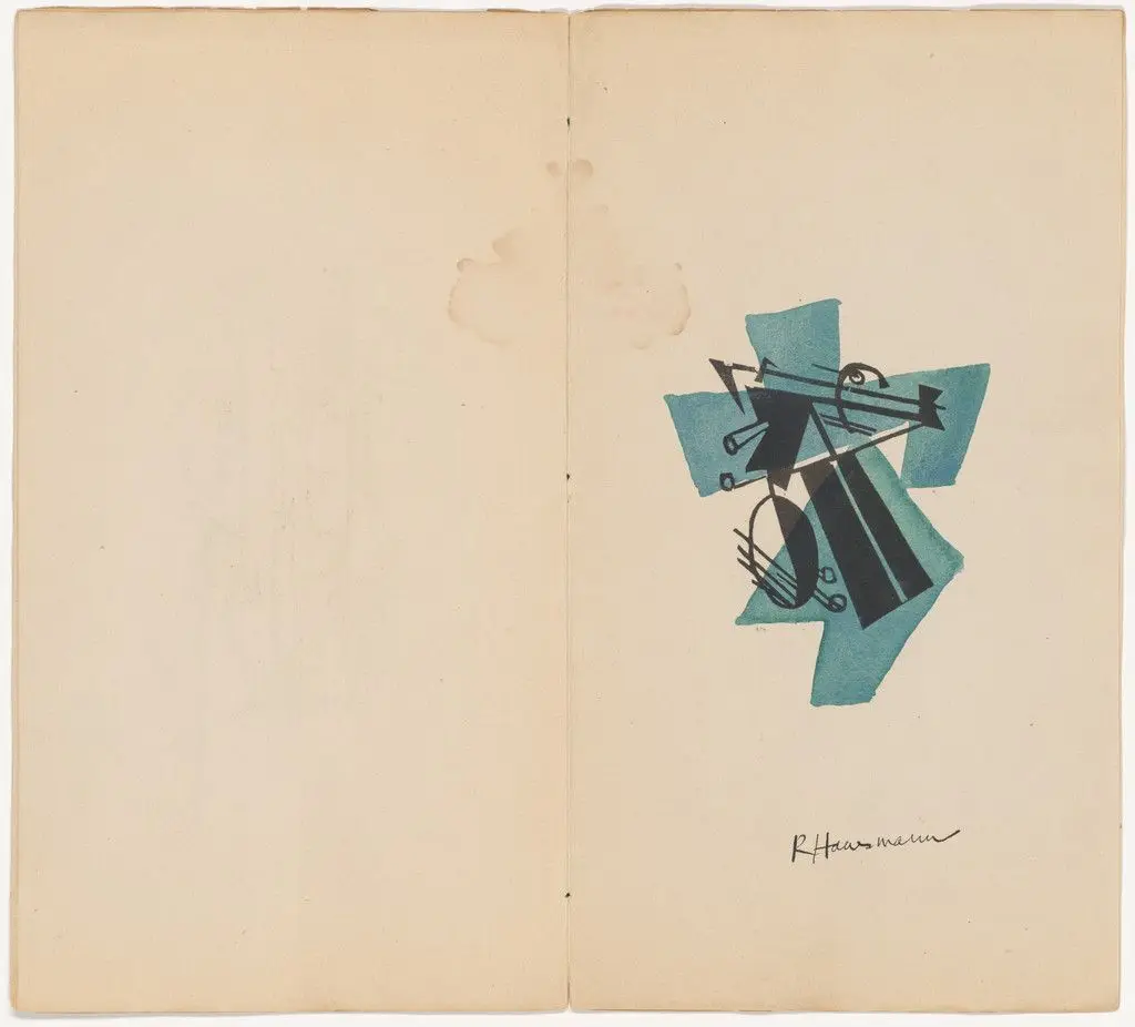 Plate (folio 5) from Material der Malerei Plastik Architektur by Raoul Hausmann