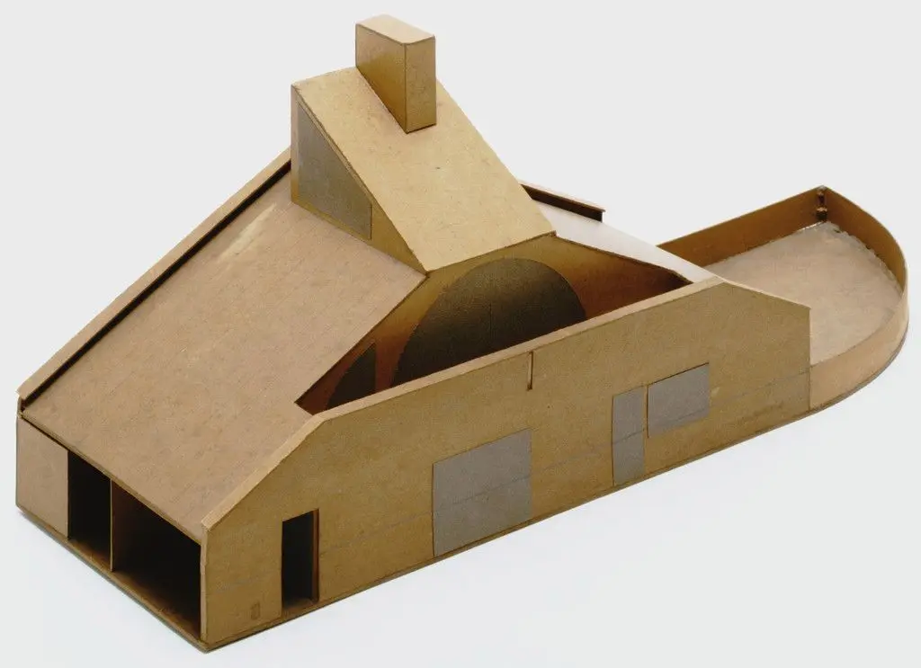 Vanna Venturi House, Chestnut Hill, Pennsylvania, Scheme VI (final) (Scale model, 1/4" = 1') by Robert Venturi