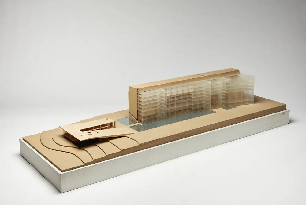 Model, Shenzhen Urban Planning Bureau Office Building (2002–2004), Shenzhen, China by Studio Zhu-Pei
