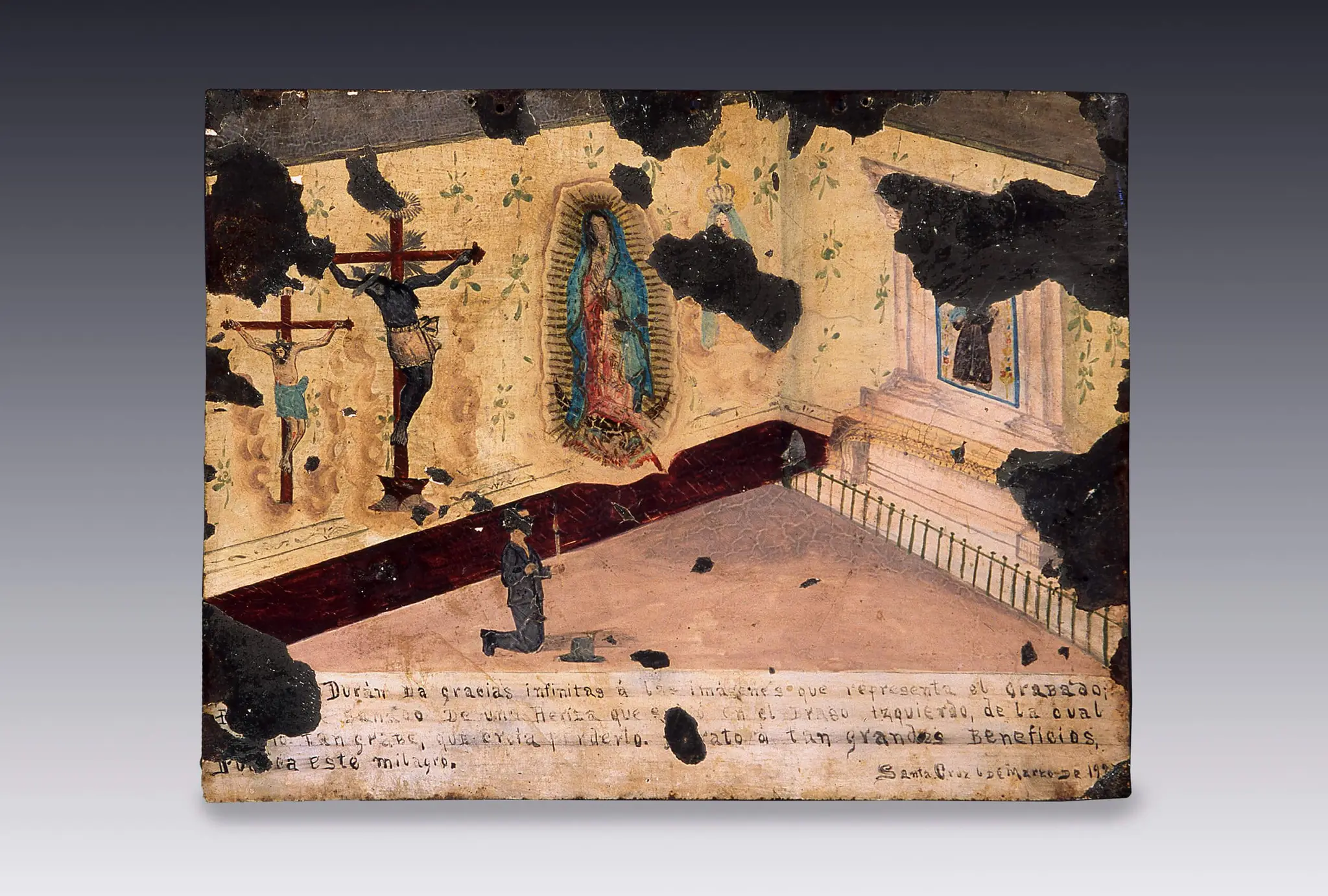 Retablo al Senor del Hospital, Virgen de Guadalupe by Anonimo