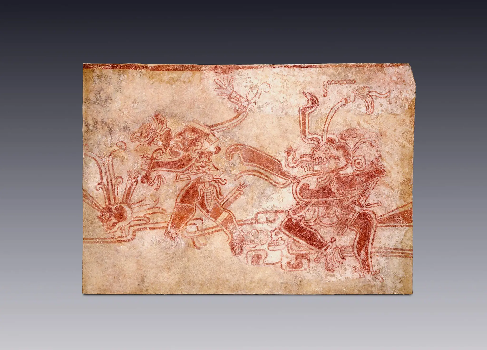 Fragmento de pintura mural con escena alusiva a la muerte y el sacrificio by Desconocida