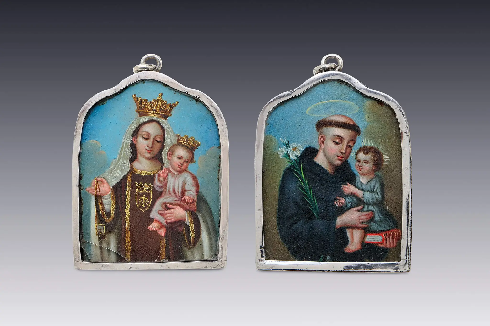 Medallones-relicarios (Retablitos) by Anonimo novohispano