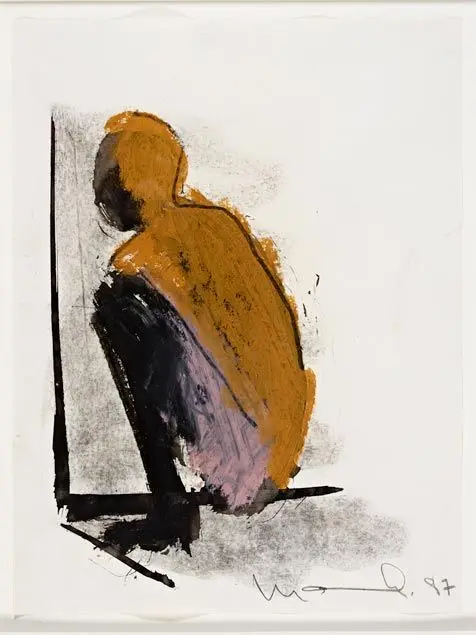 Arcos De Geso Preparatory Drawing Study V by Manuel Neri