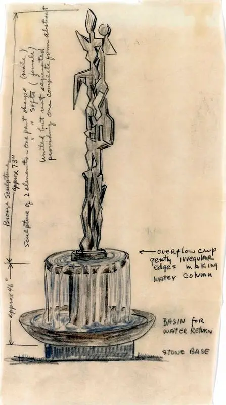 Study for Man and Woman in Cathedral by David Smith