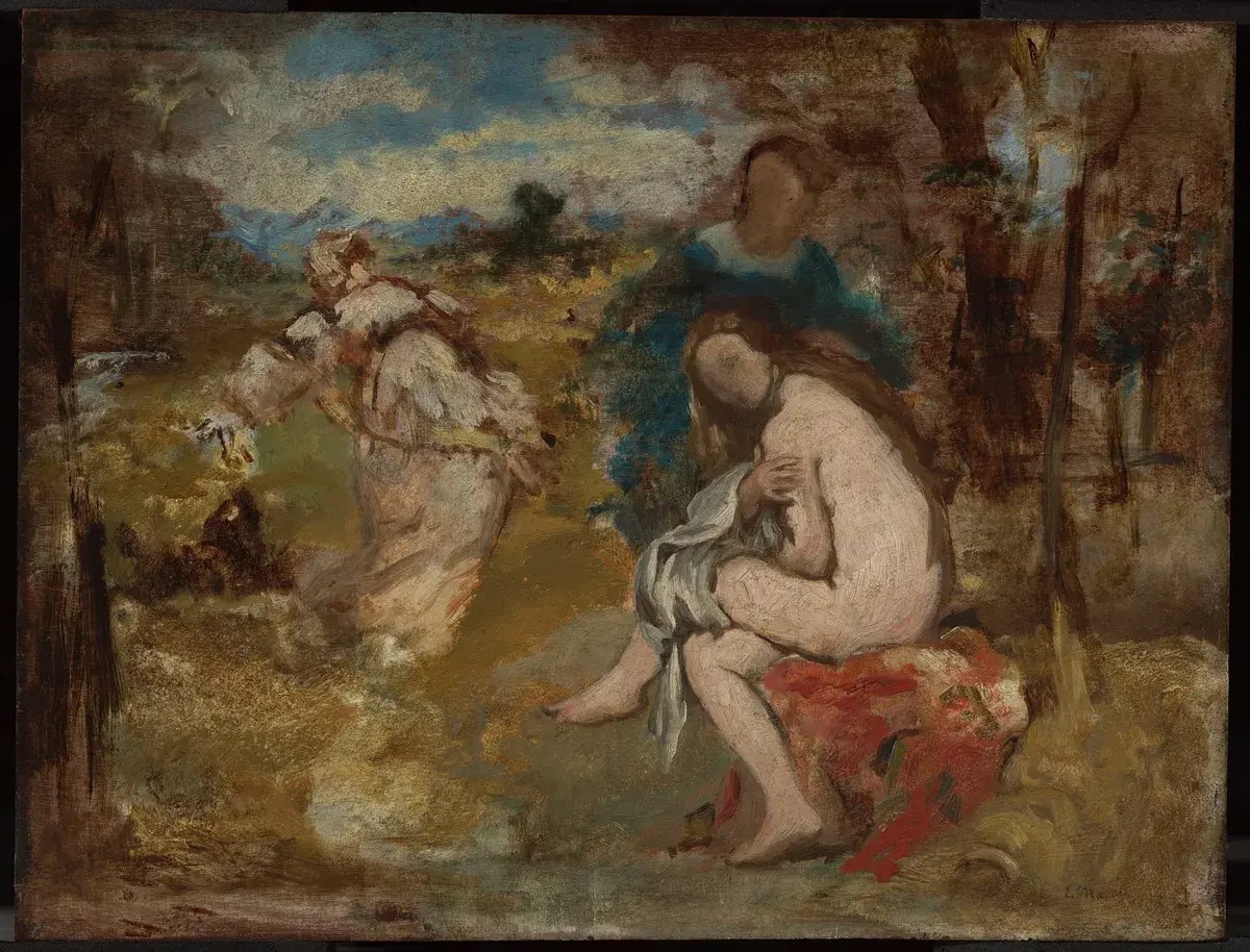 Overrasket nymfe [Maleri] by Manet, Édouard