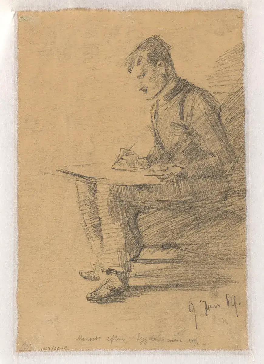 Munch etter sykdommen [Tegning] by Dørnberger, Karl