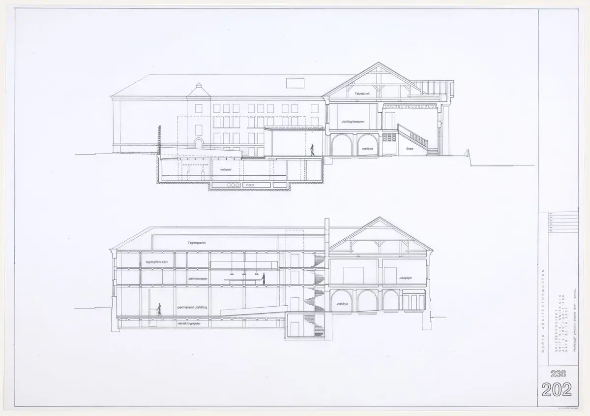 Arkitekturmuseet [Snitt] by Fehn, Sverre