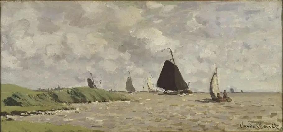 Motiv från Voorzaan by Claude Monet