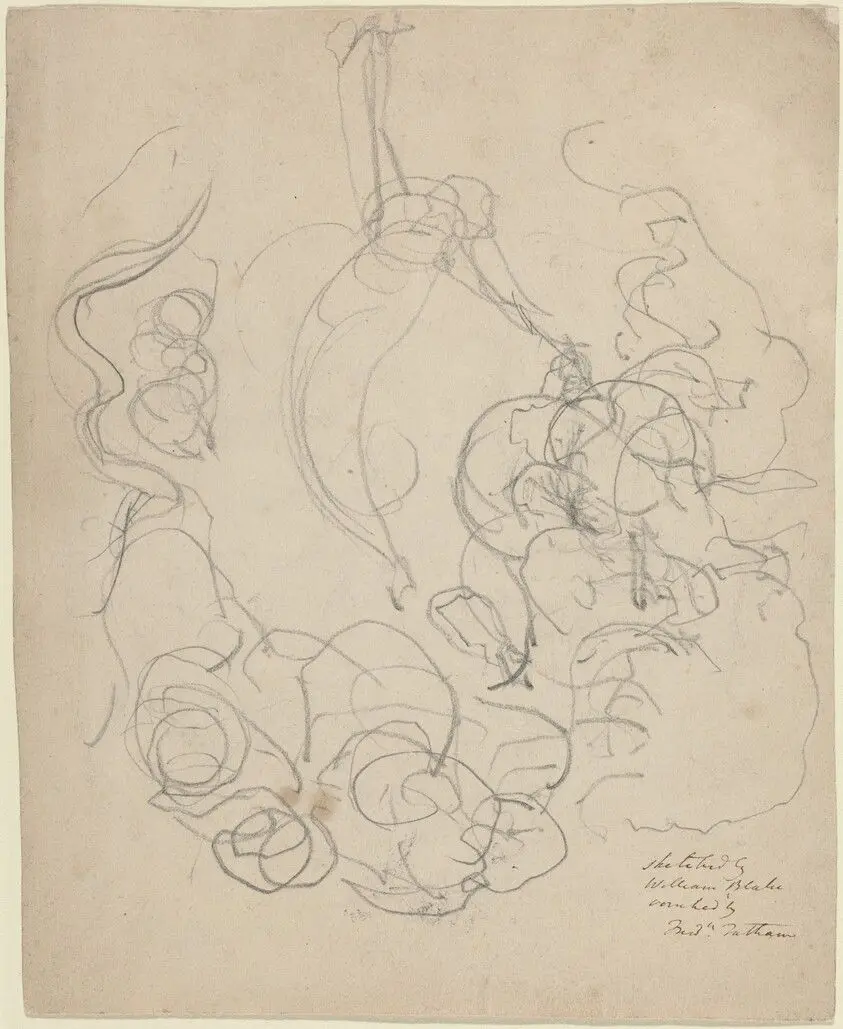 A Figure Ascending in a Glory of Clouds (?) by Blake, William