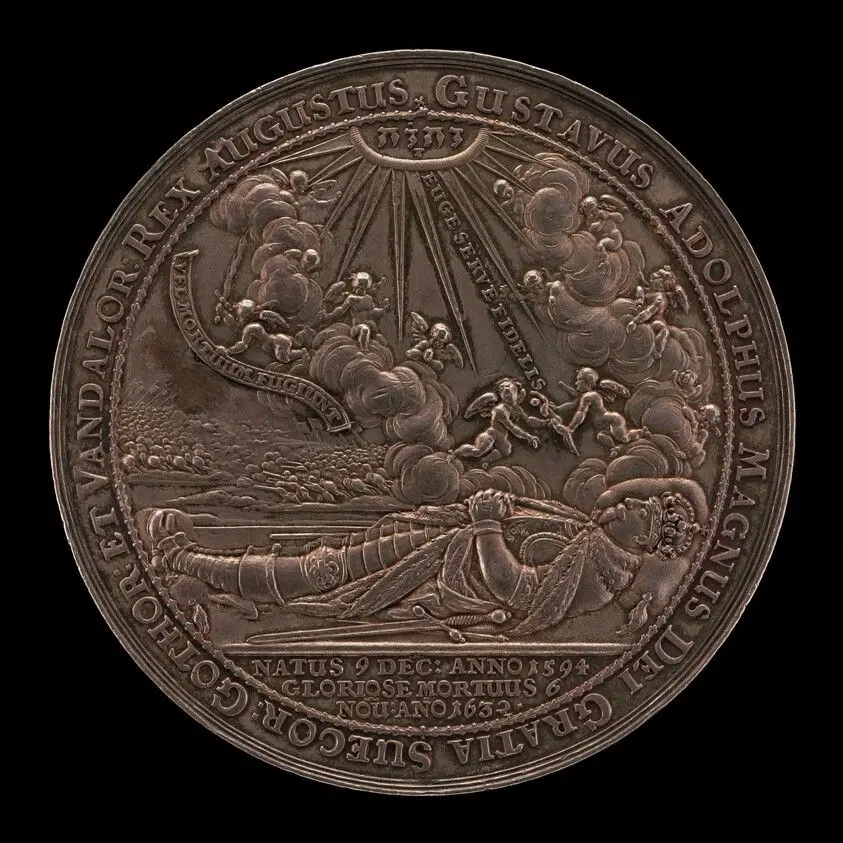 Death of Gustavus II Adolphus, 1594-1632, King of Sweden 1611 [obverse] by Dadler, Sebastian