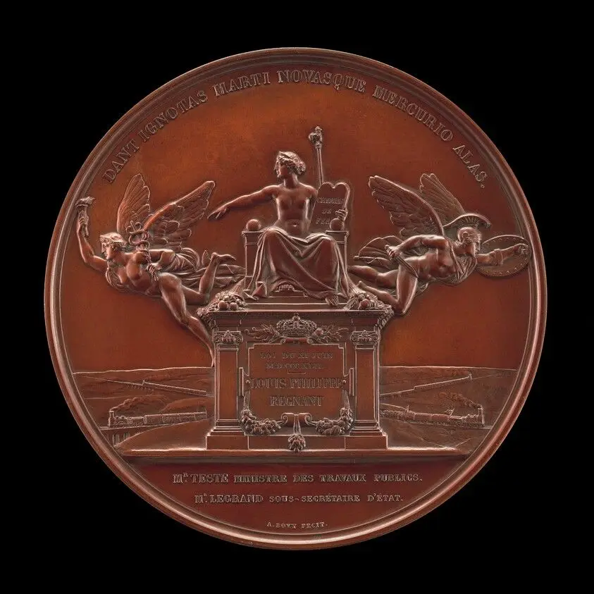 The Establishment of the French Railway System: The Law of 11 June 1842 [reverse] by Bovy, Antoine