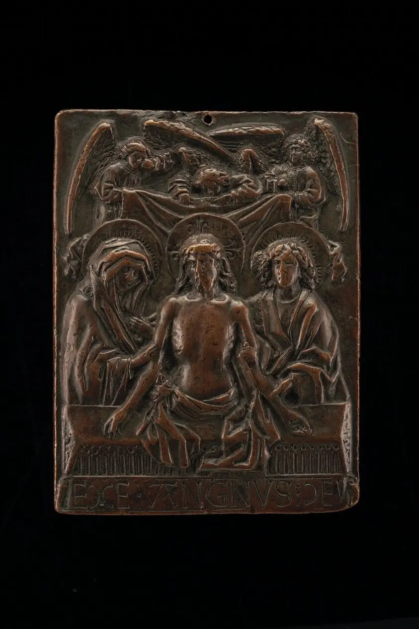 Christ in Tomb with Virgin and Saint John by Anonymous Flemish 15th Century