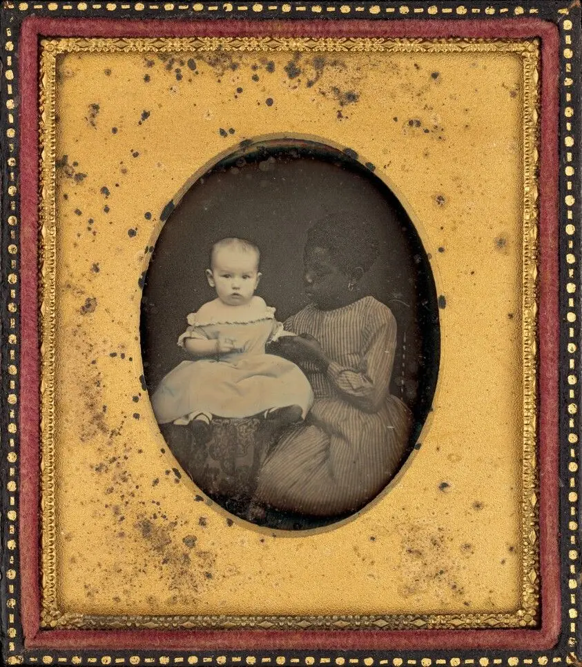Portrait of a Child and Young Woman by American 19th Century