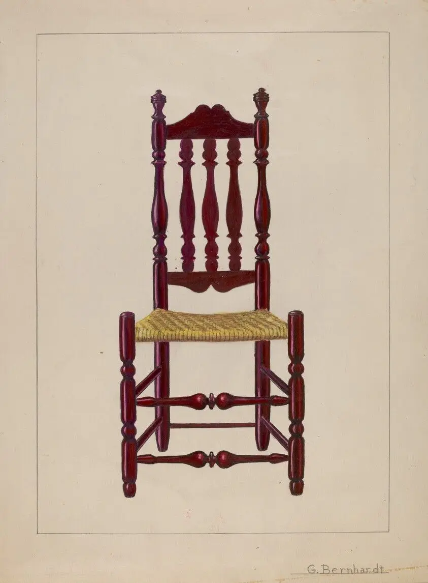Baluster Back Chair by Bernhardt, Gerald