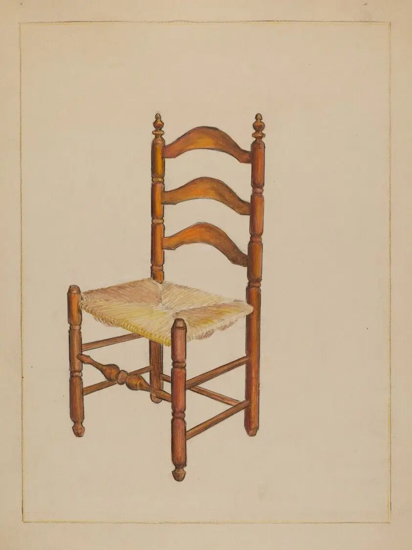 Straw Bottom Chair by Nelson, George