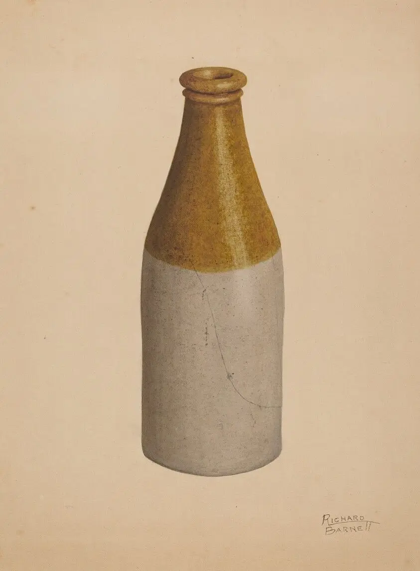 Stoneware Ink Bottle or Catsup Bottle by Barnett, Richard