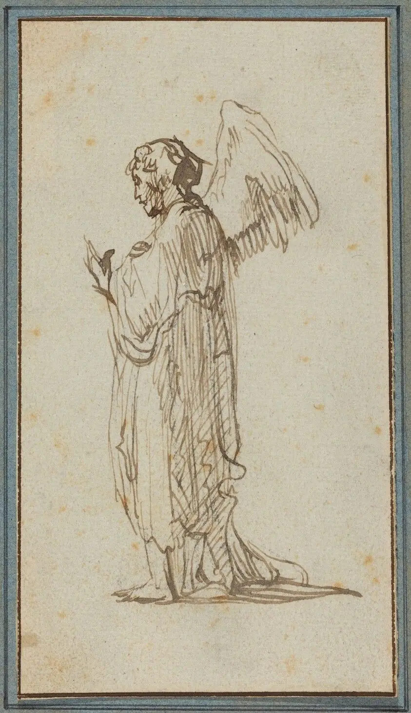 Angel Standing by Rembrandt van Rijn
