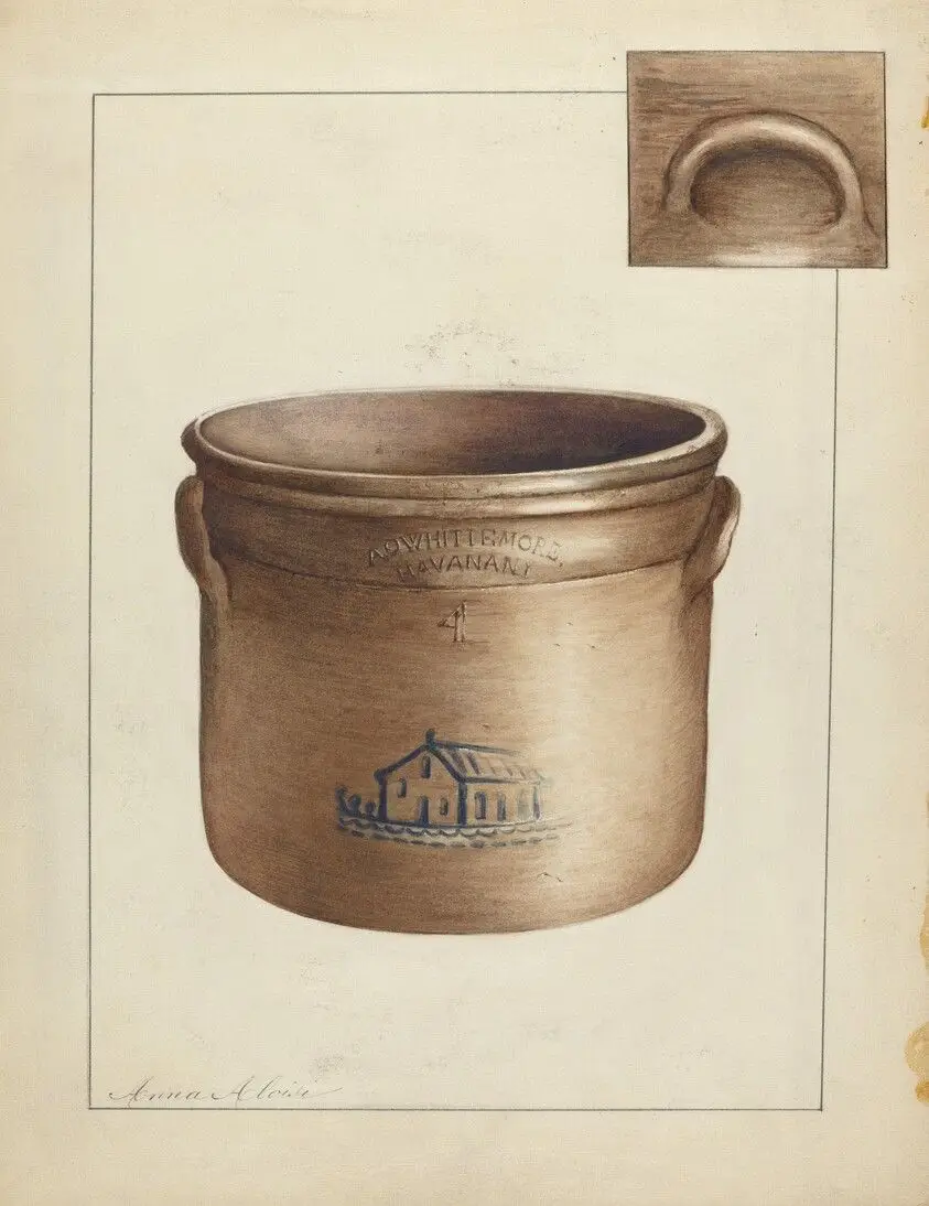 Stoneware Crock by Aloisi, Anna