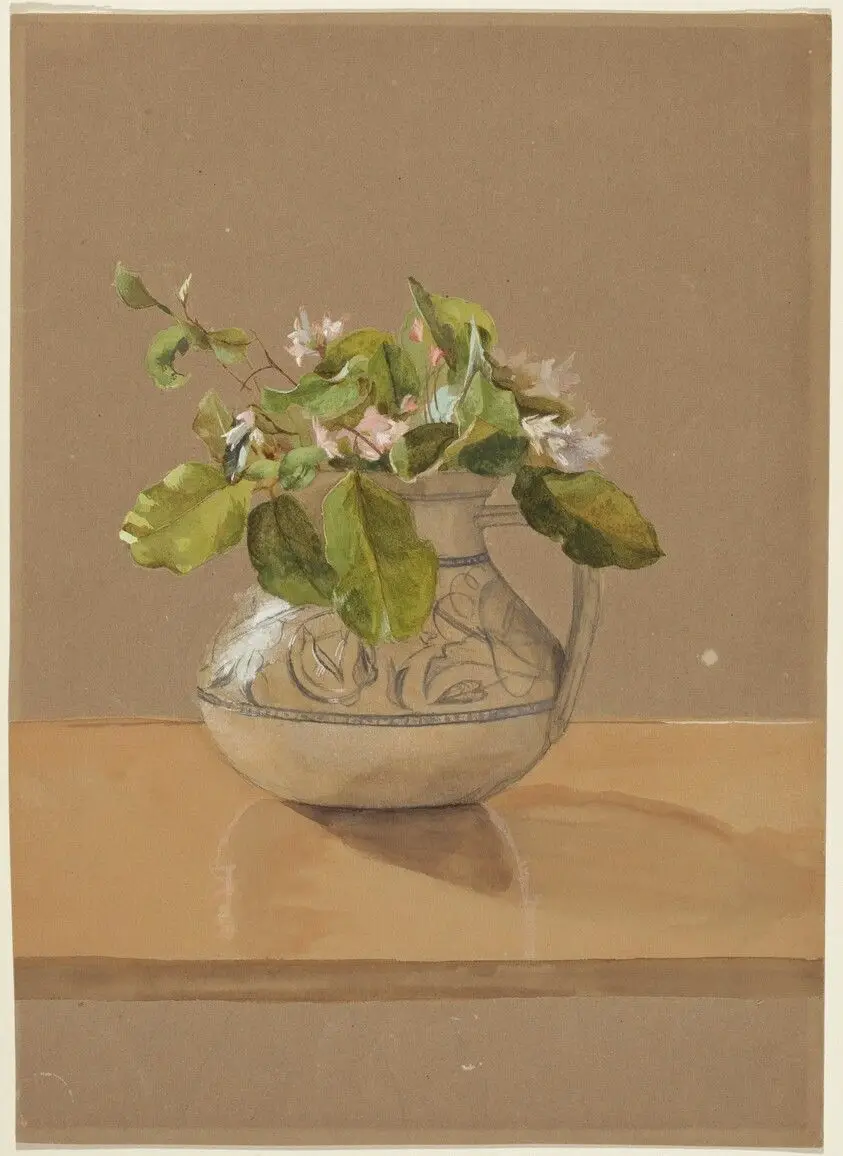 Flowers in a Pitcher by Bridges, Fidelia