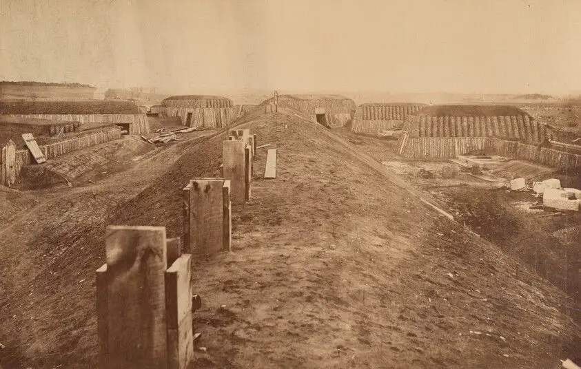 Interior of Fort Foote by American 19th Century