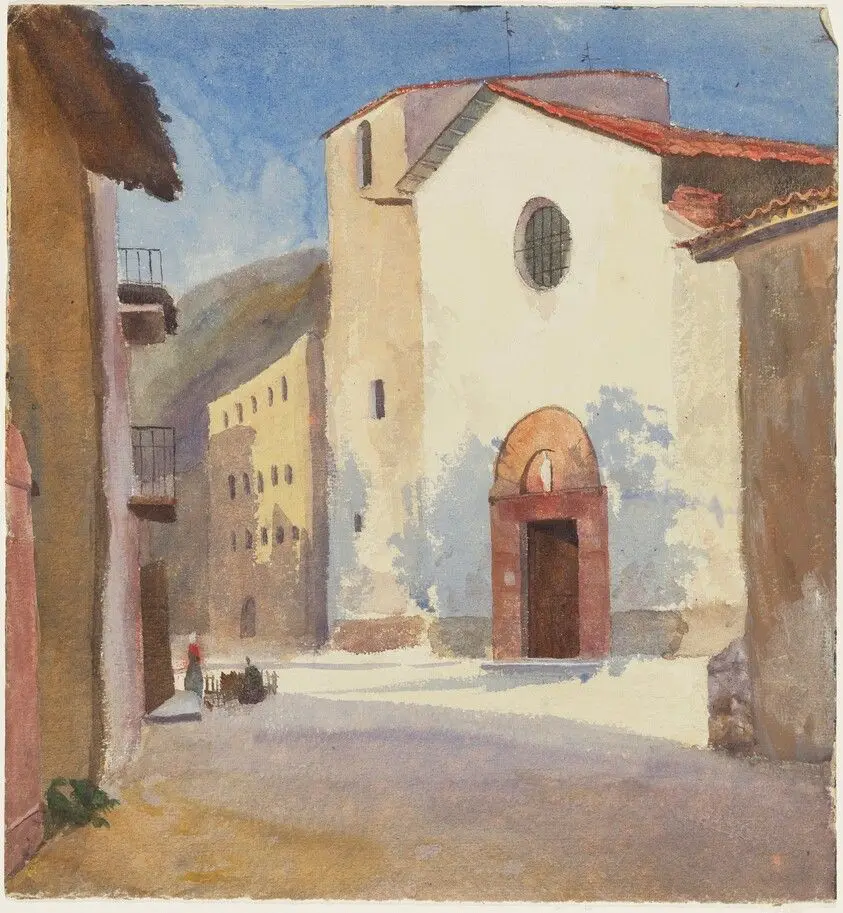 Church and Street, Camprodon by Sargent, Emily