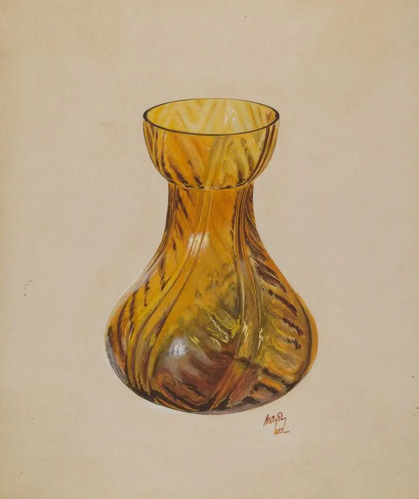 Amber Jar (Blown) by Atkinson, Ralph