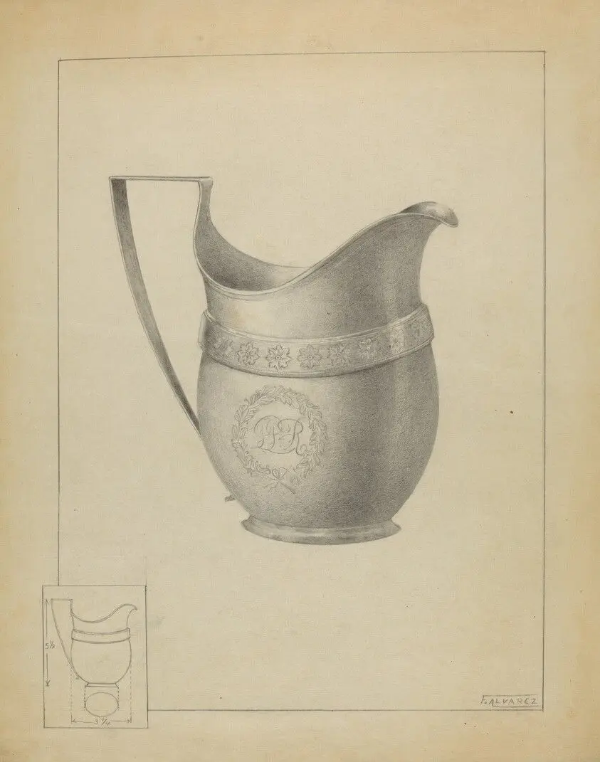Silver Creamer by Alvarez, Francisco