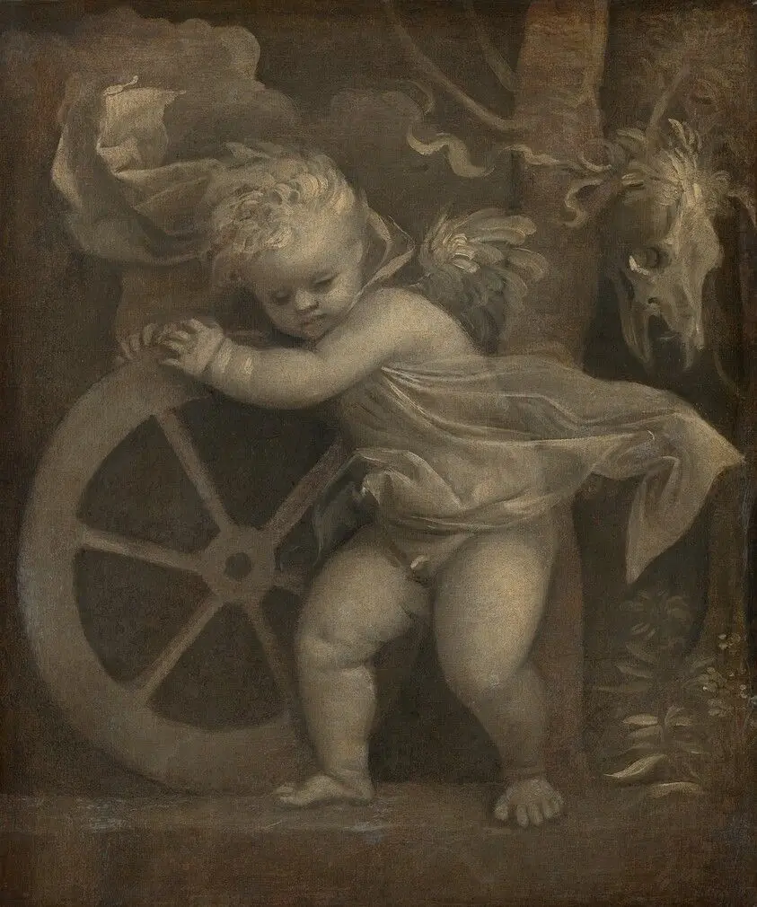 Cupid with the Wheel of Time by Titian