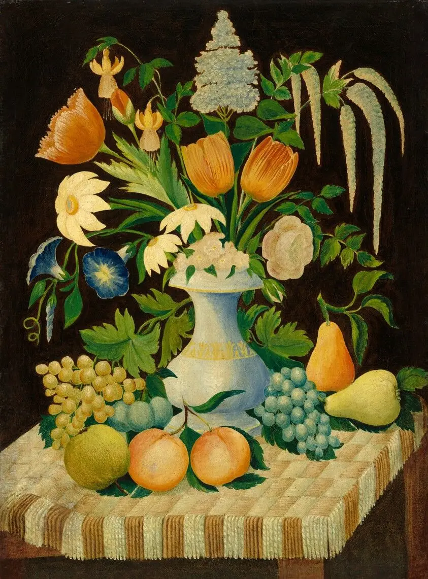 Flowers and Fruit by American 19th Century