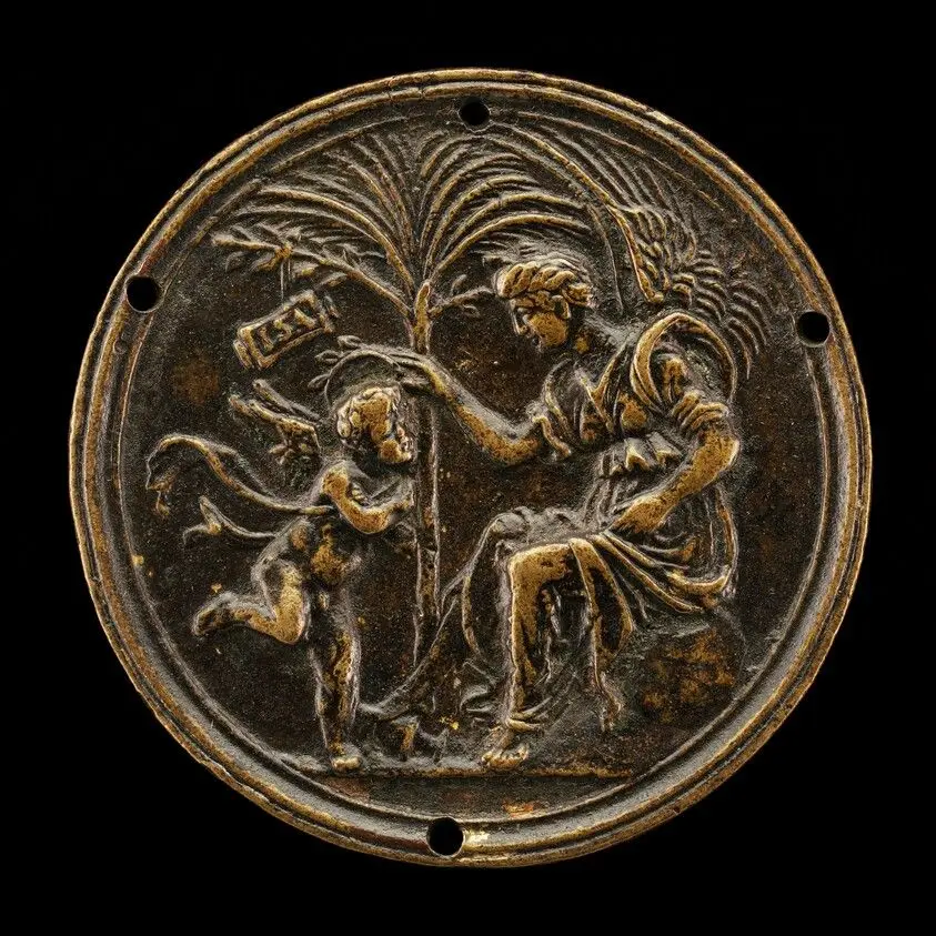 An Allegorical Scene (Fame Crowning Eros) by Briosco, called Riccio, Andrea