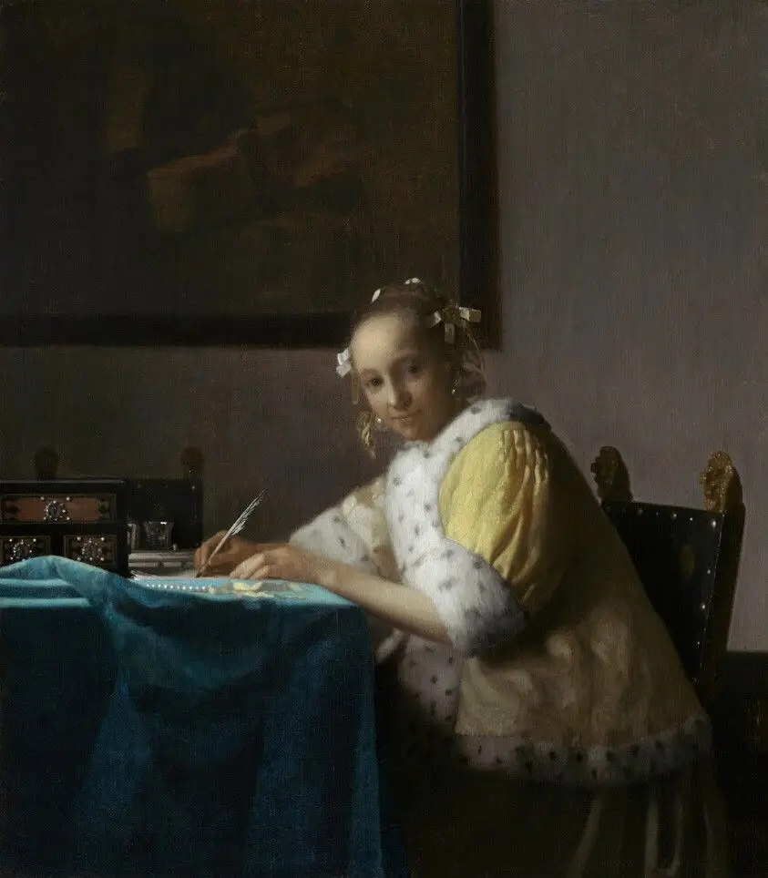 A Lady Writing by Vermeer, Johannes