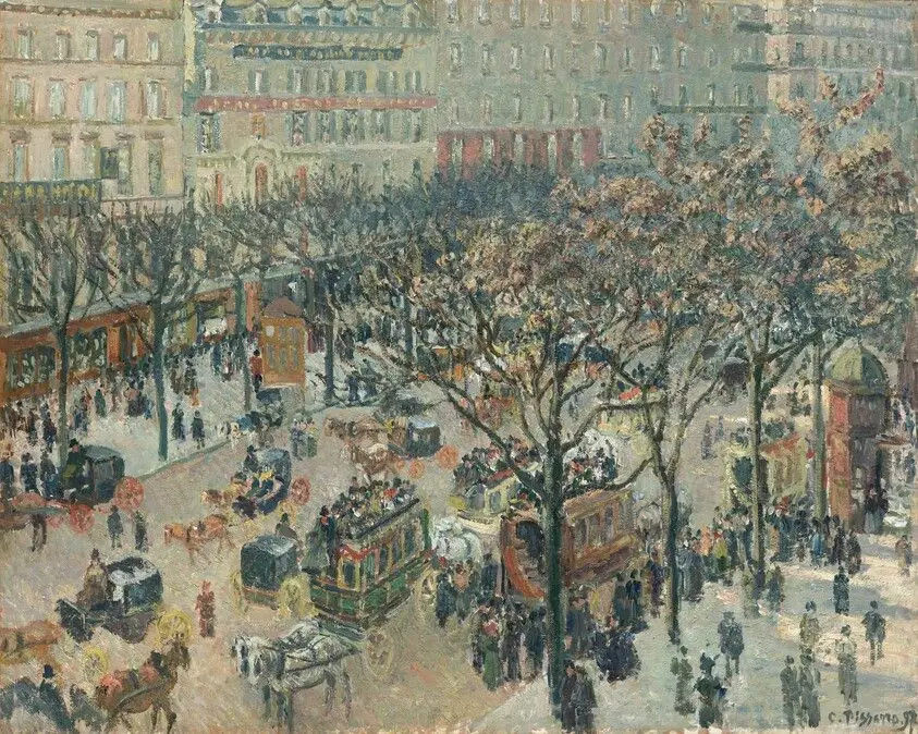 Boulevard des Italiens, Morning, Sunlight by Pissarro, Camille