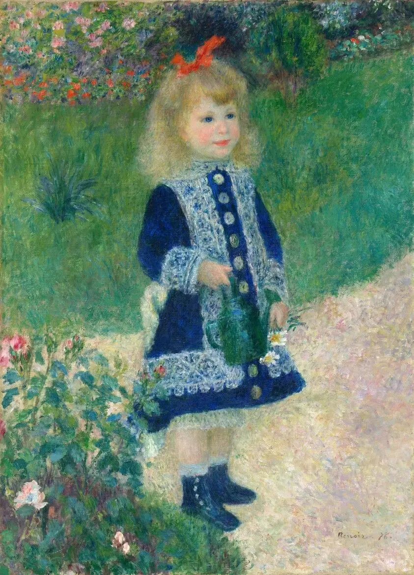 A Girl with a Watering Can by Renoir, Auguste